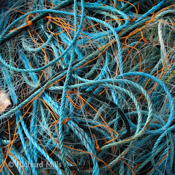 Coloured ropes, St Ives, Cornwall