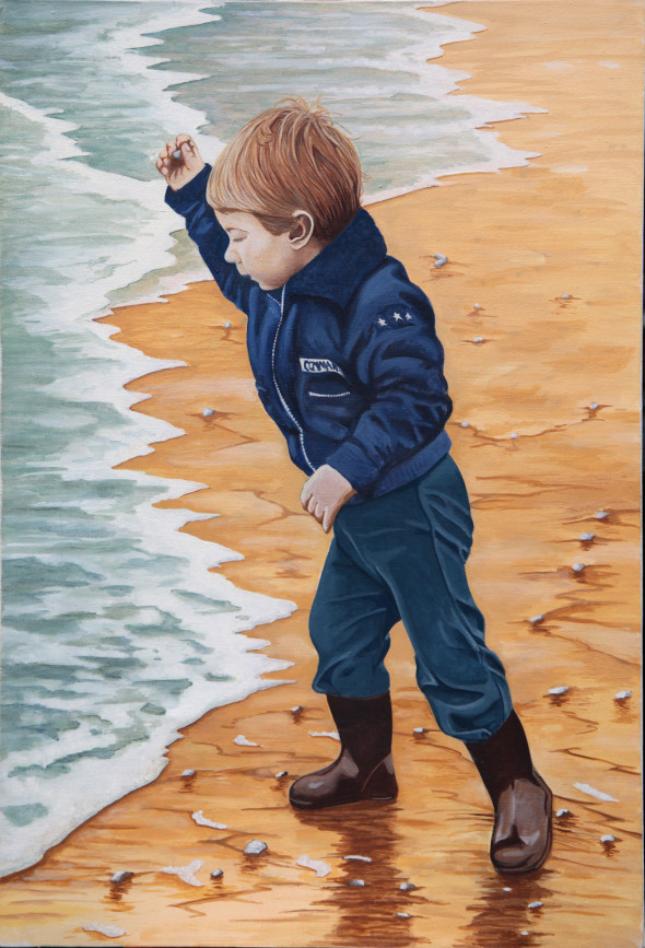 "Jon at the Beach" Alkyd on canvas